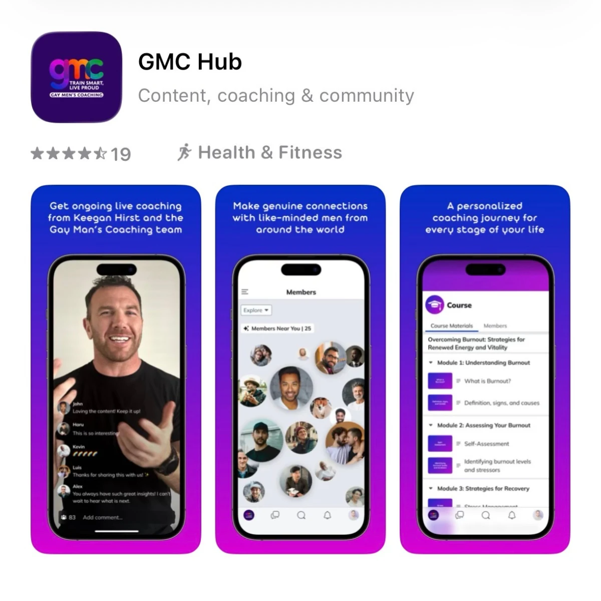 GMC Hub app — content, coaching and community